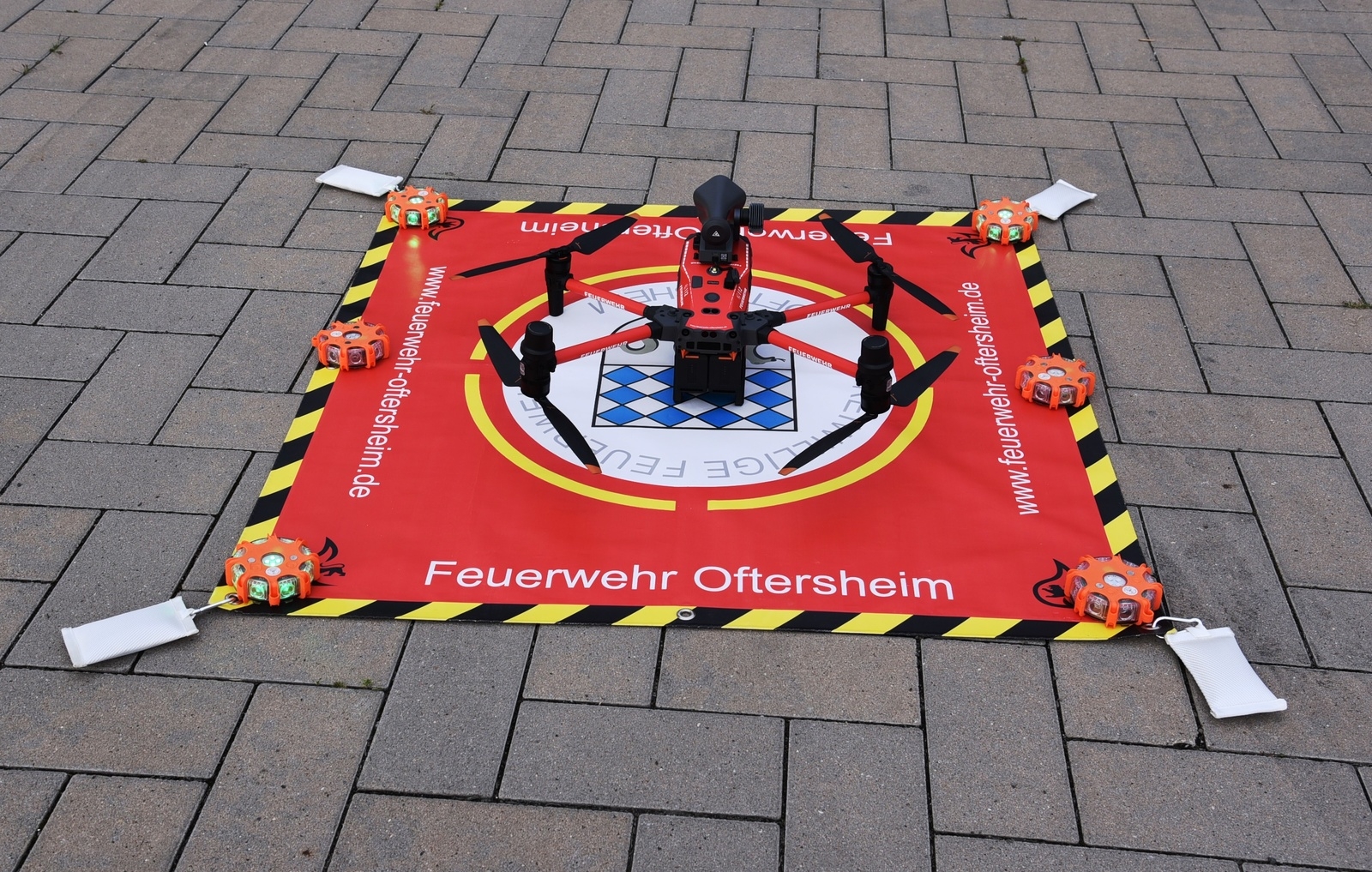 Die Drohne der Freiwilligen Feuerwehr Oftersheim.