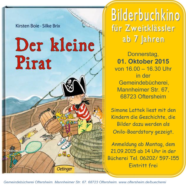 BÜ Kleine Pirat Bilderbuchkino BÜ Kleine Pirat Bilderbuchkino