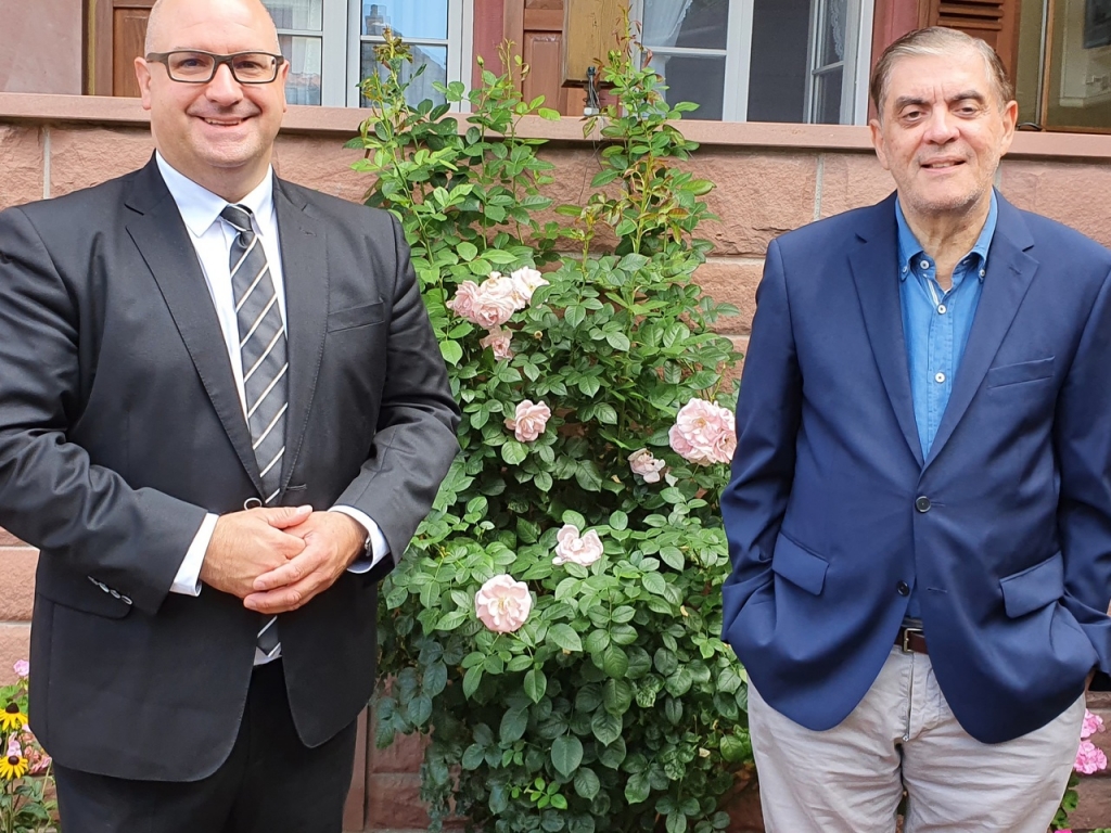 Bürgermeister Jens Geiß mit Romani Rose Bürgermeister Jens Geiß mit Romani Rose