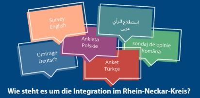 Bild mit dem Wort Umfrage in verschiedenen Sprachen (Rhein-Neckar-Kreis) Bild mit dem Wort Umfrage in verschiedenen Sprachen (Rhein-Neckar-Kreis)