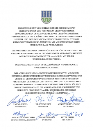 Die Resolution gegen völkisch-nationales Gedankengut Die Resolution gegen völkisch-nationales Gedankengut