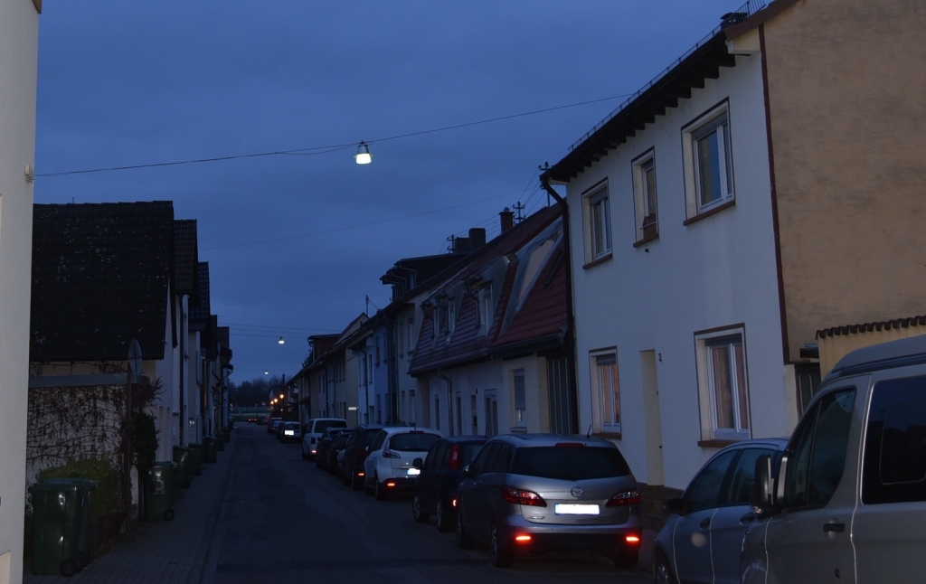 Hildastraße mit aktueller Beleuchtung Hildastraße mit aktueller Beleuchtung