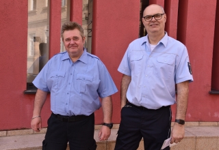 Verstärkt den Gemeindevollzugsdienst: Gerhardt Becker (links) neben Michael Fischer Verstärkt den Gemeindevollzugsdienst: Gerhardt Becker (links) neben Michael Fischer