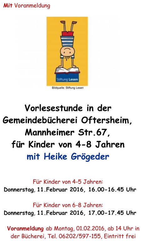 BÜ Vorlesen ab vier BÜ Vorlesen ab vier