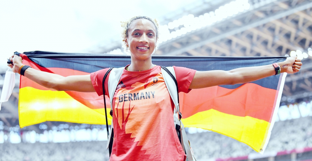 Malaika Mihambo bei den Olympischen Spielen 2021 (Foto: Gemeindearchiv/Windestam-Decabild Hensel) Malaika Mihambo bei den Olympischen Spielen 2021 (Foto: Gemeindearchiv/Windestam-Decabild Hensel)