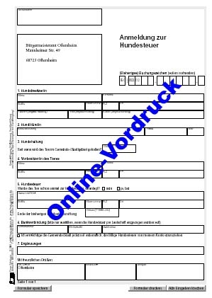 Online-Vordrucke Online-Vordrucke