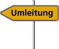 Umleitungsschild Umleitungsschild