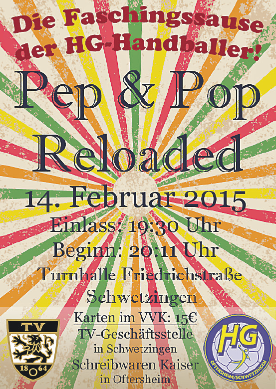 Pep & Pop Reloaded 2015 - Plakat Pep & Pop Reloaded 2015 - Plakat