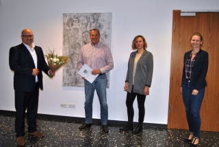 V.l.n.r.: Bürgermeister Geiß, Thomas Kobbert, Silke Mergenthaler, Susanne Barisch. Foto: Gemeinde V.l.n.r.: Bürgermeister Geiß, Thomas Kobbert, Silke Mergenthaler, Susanne Barisch. Foto: Gemeinde