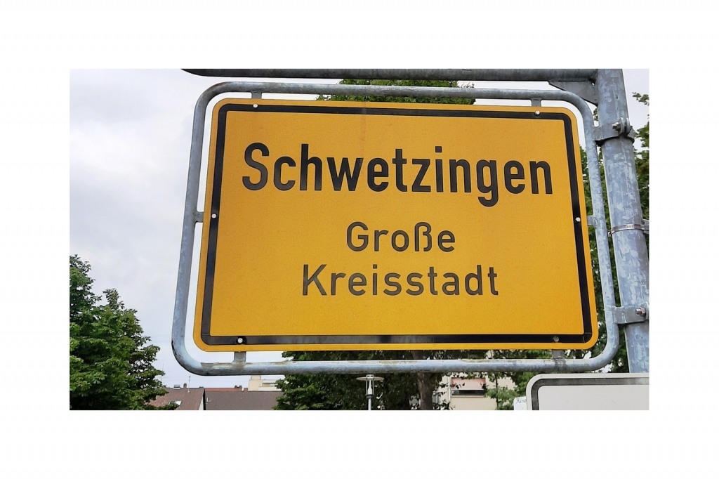 Stadt Schwetzingen Ortsschild Stadt Schwetzingen Ortsschild