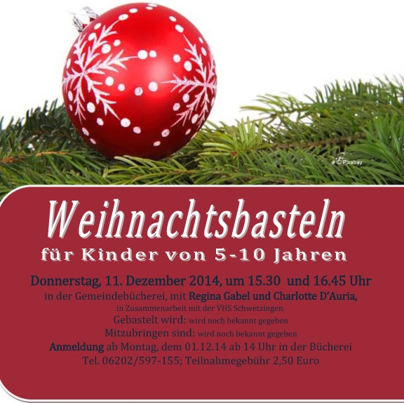 BÜ Weihnachtsbasteln BÜ Weihnachtsbasteln
