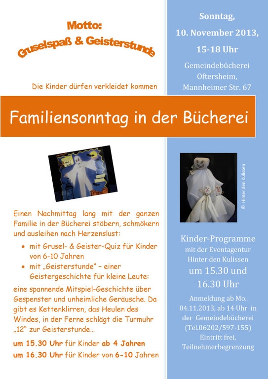 BÜ Familiennachmittag Grusel BÜ Familiennachmittag Grusel