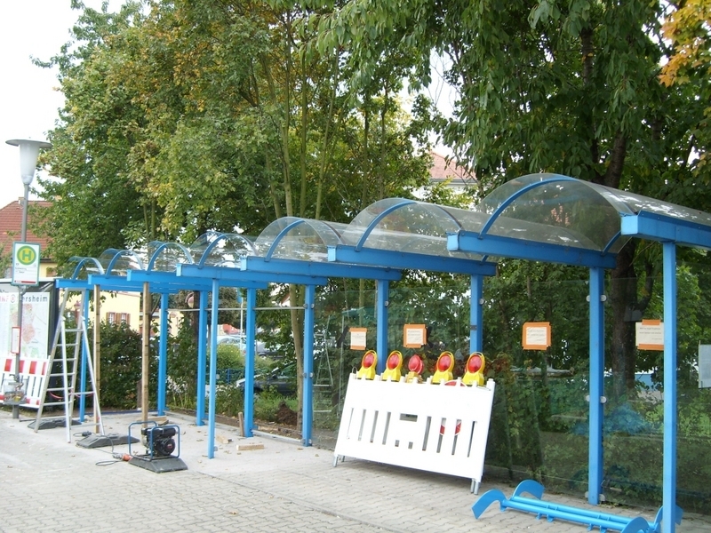 Buswartehäuschen Heidelberger Straße neu Buswartehäuschen Heidelberger Straße neu