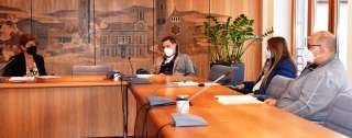 v.nr: Bürgermeister-Stellvertreterin Annette Dietl Faude, Hauptamtsleiter Jens Volpp, Conny Brix vom Personalamt, Bernd Hertlein vom Arbeitsschutz v.nr: Bürgermeister-Stellvertreterin Annette Dietl Faude, Hauptamtsleiter Jens Volpp, Conny Brix vom Personalamt, Bernd Hertlein vom Arbeitsschutz