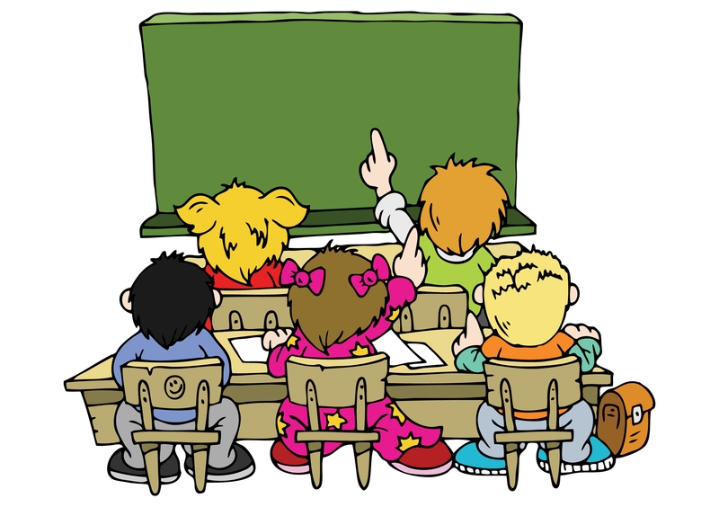 Schule Kinder an der Tafel Schule Kinder an der Tafel