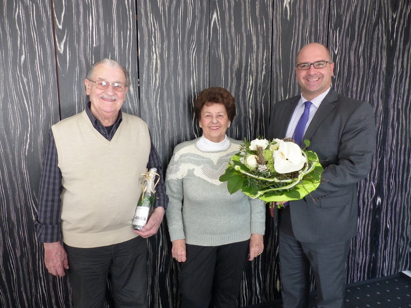 Wilfred und Elfriede Weber, Bürgermeister Jens Geiß Wilfred und Elfriede Weber, Bürgermeister Jens Geiß