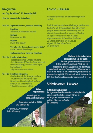 Programmauszug aus dem Flyer zum Tag des Waldes Programmauszug aus dem Flyer zum Tag des Waldes