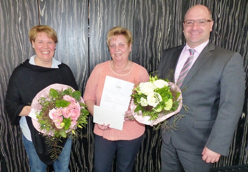 Alexa Schäfer, Brigitte Sieper, Bürgermeister Jens Geiß Alexa Schäfer, Brigitte Sieper, Bürgermeister Jens Geiß