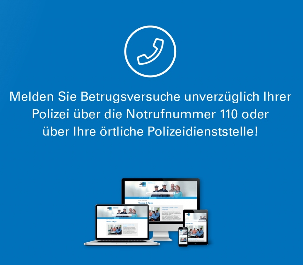 Ausschnitt aus Plakat Betrugsmaschen in der Pandemie Ausschnitt aus Plakat Betrugsmaschen in der Pandemie