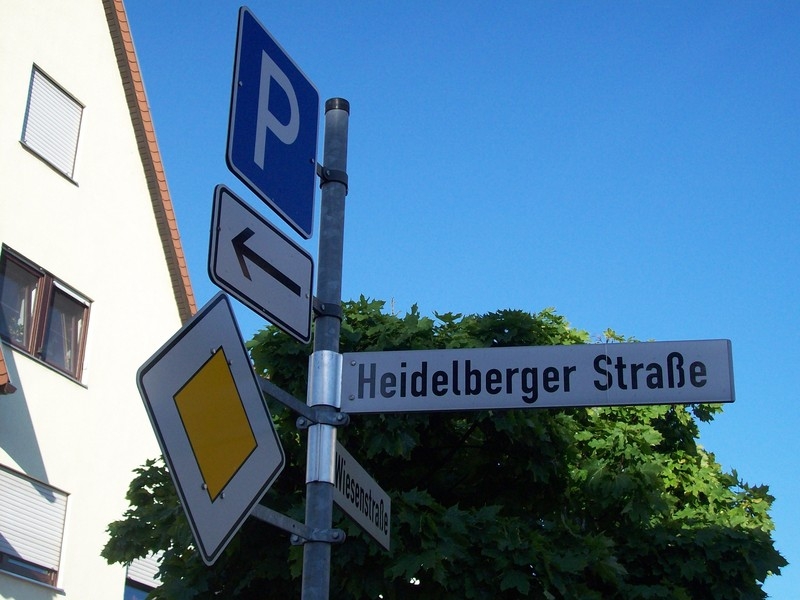 Schild Heidelberger Straße Schild Heidelberger Straße
