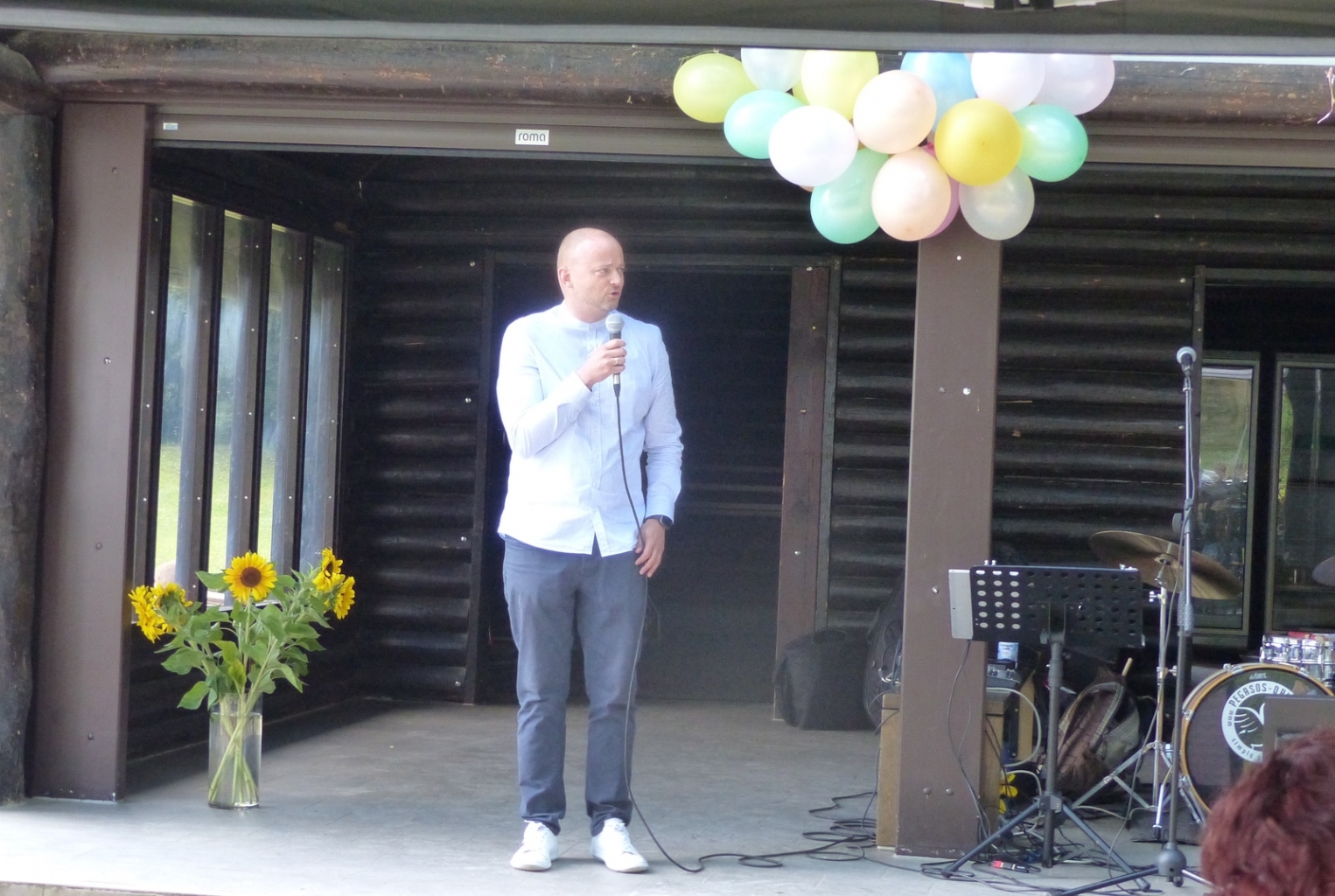 Bürgermeister Pascal Seidel bei der Begrüßung.