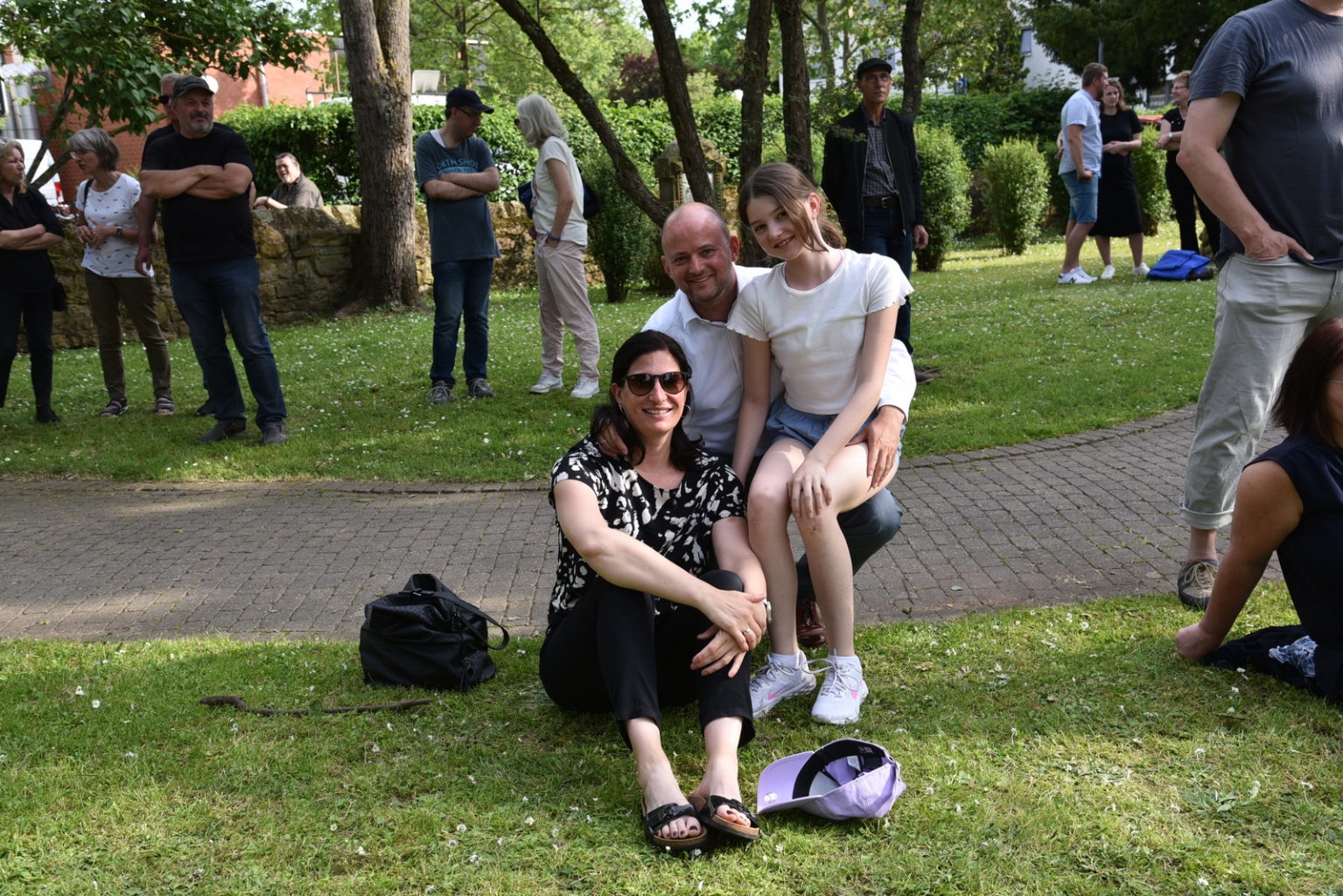 Auch die Familie von Bürgermeister Seidel hatte es sich gemütlich gemacht.